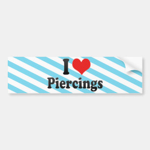 Jag älskar Piercings Bildekal