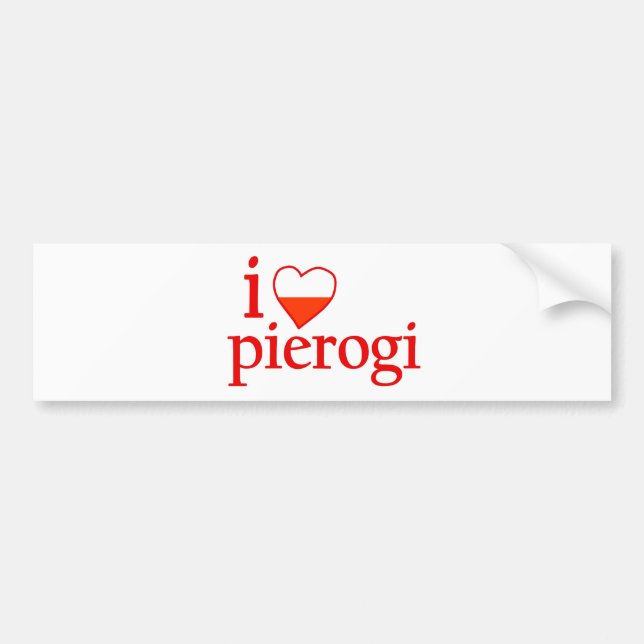 Jag älskar Pierogi Bildekal (Framsidan)