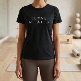 Jag älskar Pilates-citat Minimalistisk hjärta Tröj T Shirt