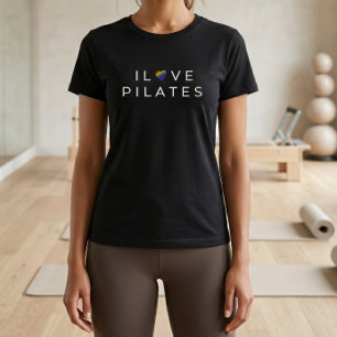 Jag älskar Pilates-citat Minimalistisk hjärta Tröj T Shirt