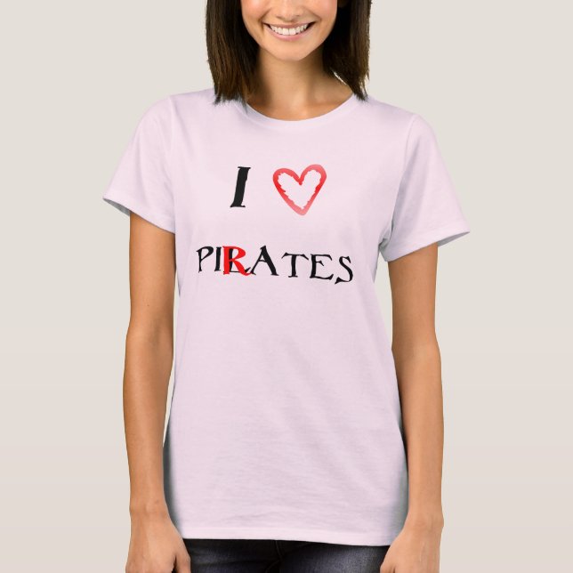 Jag älskar pilates - pirater t-shirt (Framsida)