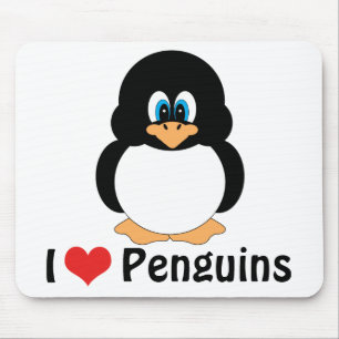 Jag älskar pingvin Mousepad Musmatta
