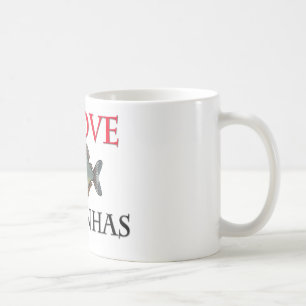 Jag älskar Piranhas Kaffemugg