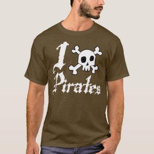 Jag älskar pirater tee