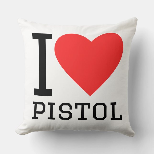 Jag älskar pistol kudde (Framsida)