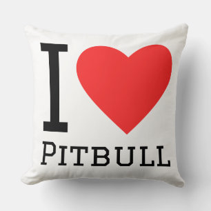 Jag älskar pitbull kudde