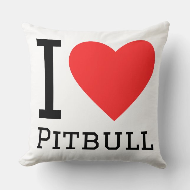 Jag älskar pitbull kudde (Framsida)