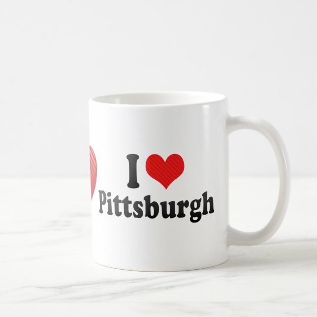 Jag älskar Pittsburgh Kaffemugg (Höger)