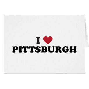 Jag älskar Pittsburgh Pennsylvania Hälsningskort