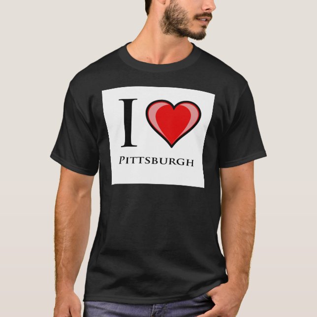 Jag älskar Pittsburgh Tee (Framsida)