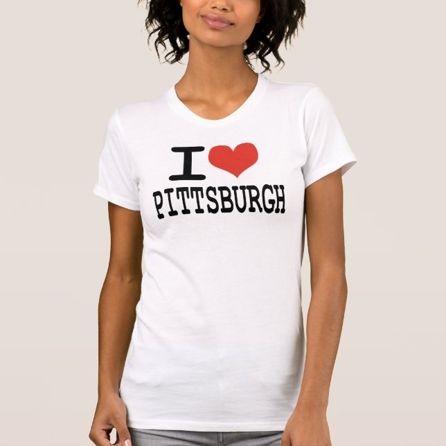 Jag älskar Pittsburgh Tee Shirt (Framsida)