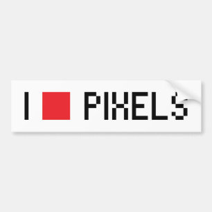 JAG ÄLSKAR PIXEL BILDEKAL