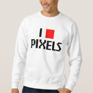 Jag älskar PIXEL Långärmad Tröja