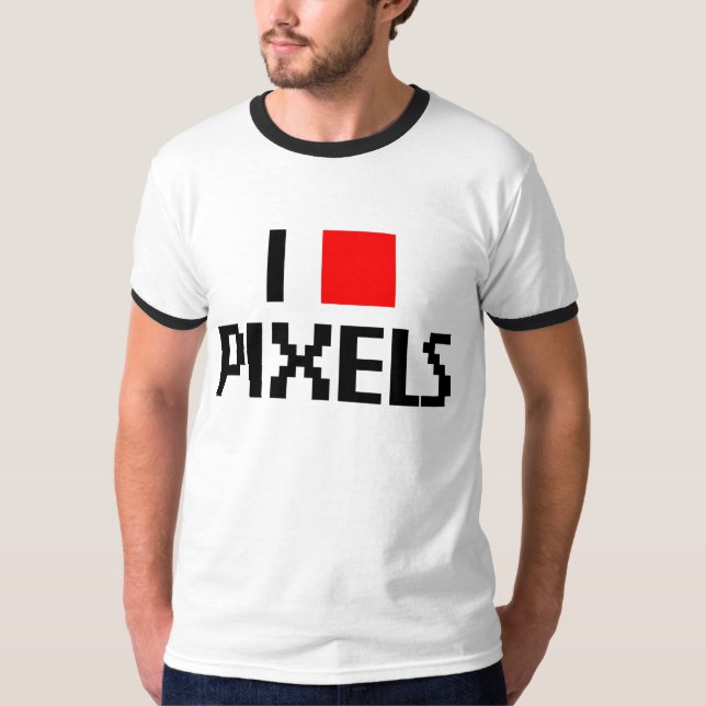 Jag älskar PIXEL T Shirt (Framsida)