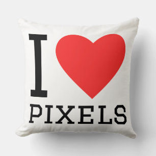 Jag älskar pixlar kudde