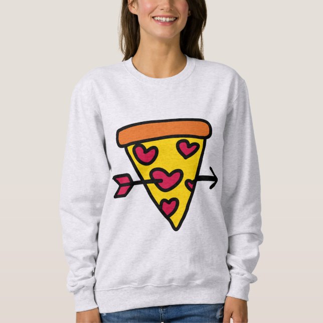Jag älskar pizza för evigt t shirt (Framsida)