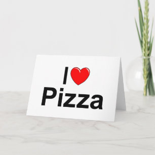 Jag älskar Pizza (för hjärta) Kort