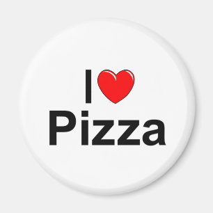 Jag älskar Pizza (för hjärta) Magnet