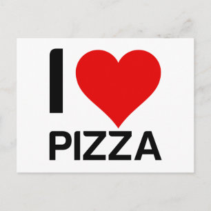 JAG ÄLSKAR PIZZA HJÄRTA VYKORT