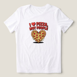 Jag älskar pizza inte människor Pizza Älskare T Shirt