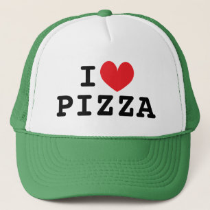Jag älskar Pizza Italiensk mat älskare trucker kep Keps
