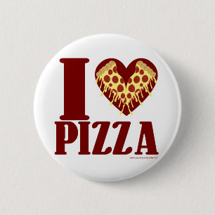 Jag älskar Pizza Knapp