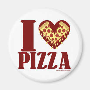 Jag älskar Pizza Magnet