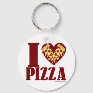 Jag älskar Pizza Nyckelring
