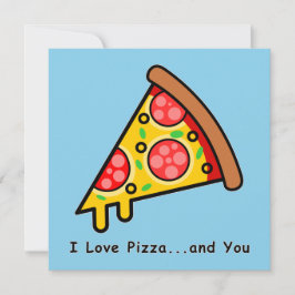 Jag älskar pizza...och dig rolig Palentine's Day-k Kort