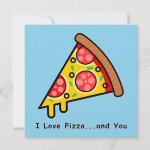 Jag älskar pizza...och dig rolig Palentine's Day-k Kort
