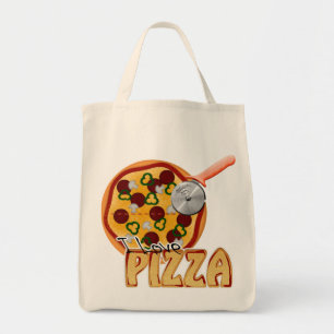 Jag älskar Pizza - organisk livsmedeltoto Tygkasse