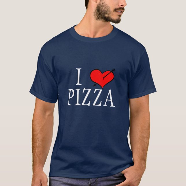 Jag älskar Pizza T-shirt (Framsida)
