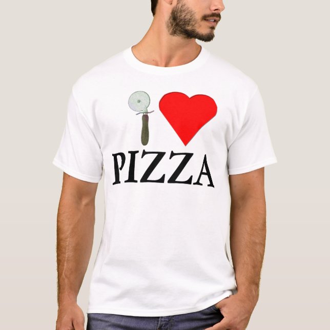 Jag älskar pizza tee shirt (Framsida)