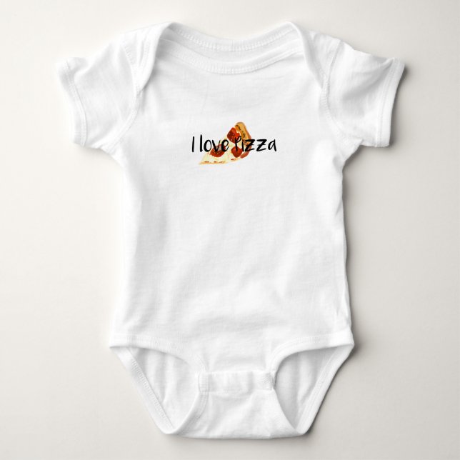 Jag älskar Pizza Tee Shirt (Framsida)