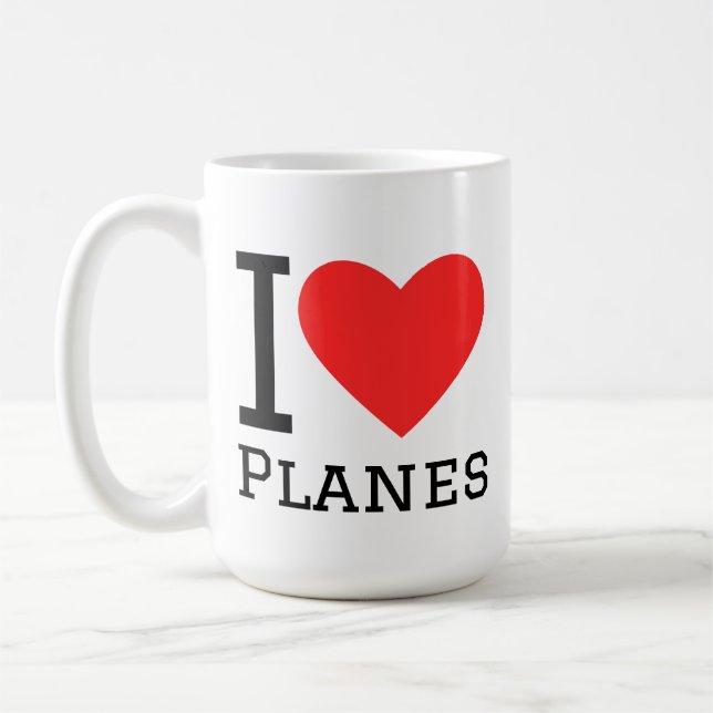 Jag älskar plan kaffemugg (Vänster)
