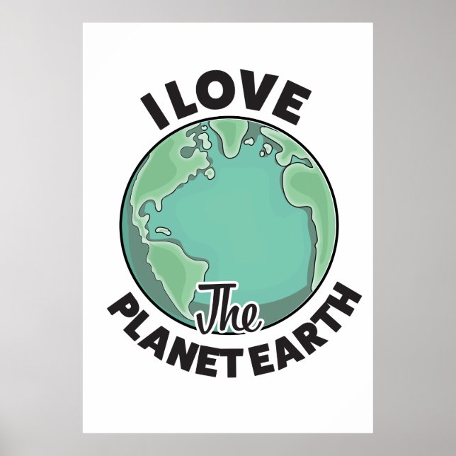 Jag älskar planeten jorden poster (Framsidan)
