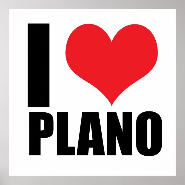 Jag älskar Plano Poster (Framsidan)