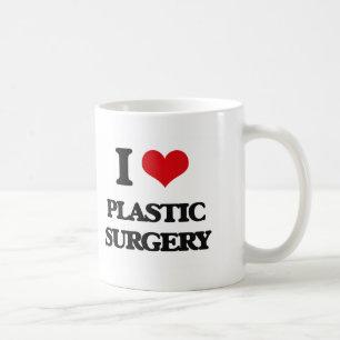 Jag älskar plastikkirurgi kaffemugg