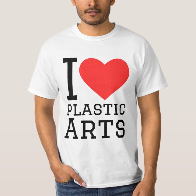Jag älskar plastisk konst  t shirt (Framsida)