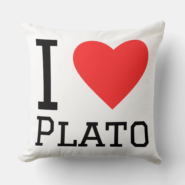 Jag älskar Platon  Kudde (Framsida)