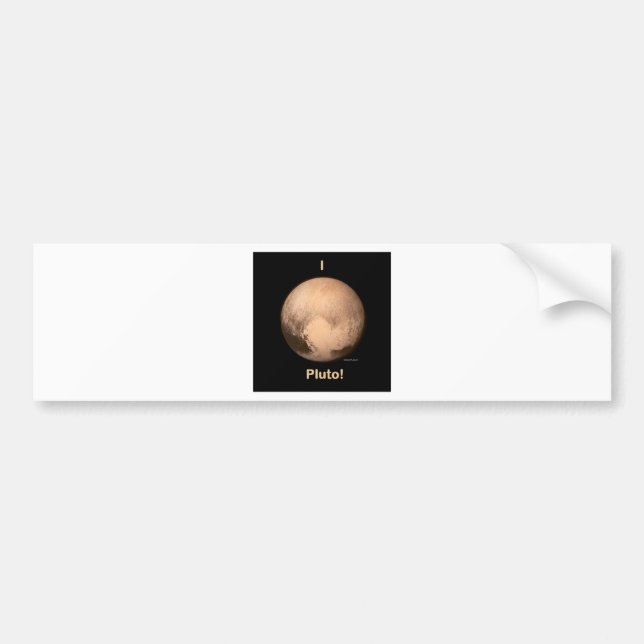 Jag älskar Pluto! Bildekal (Framsidan)