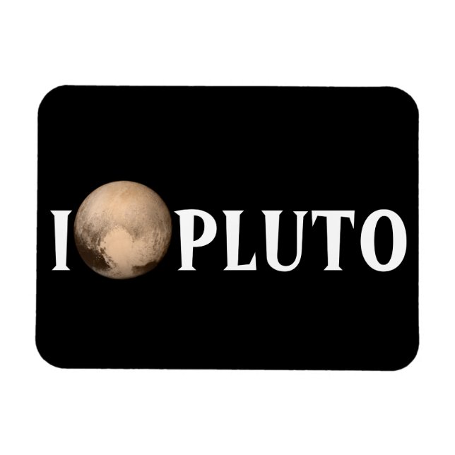 Jag älskar Pluto New Horizon Flexible Magnet (Horisontell)