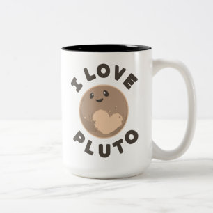 Jag älskar Pluto Två-Tonad Mugg