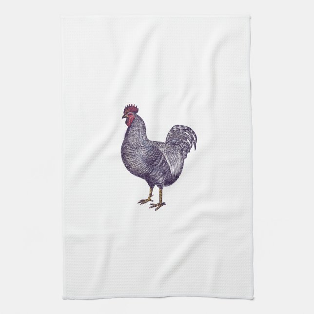 Jag älskar Plymouth stenhönor - vintagetupp Kökshandduk (Vertikal)