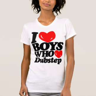 Jag älskar pojkar som älskar Dubstep (svart/rött) Tee Shirt