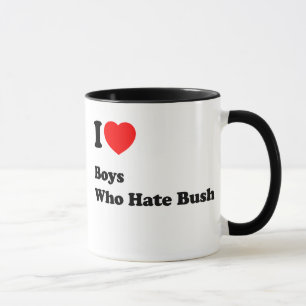Jag älskar pojkar som hatar den Bush kaffemuggen Mugg