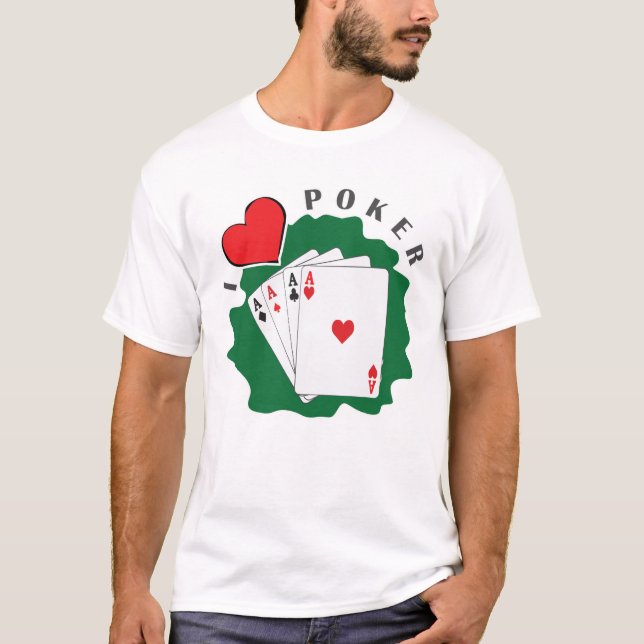 Jag älskar poker t shirt (Framsida)