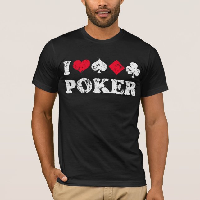 Jag älskar poker tee (Framsida)