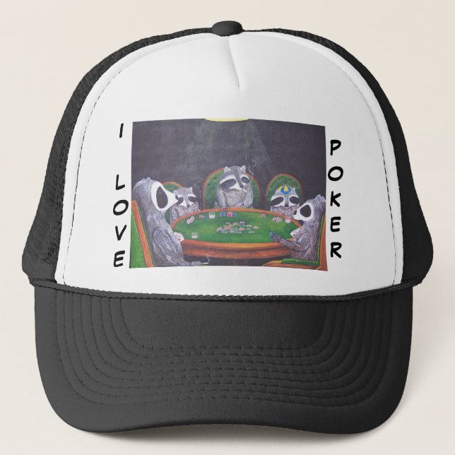 Jag älskar pokerhatten truckerkeps (Framsida)