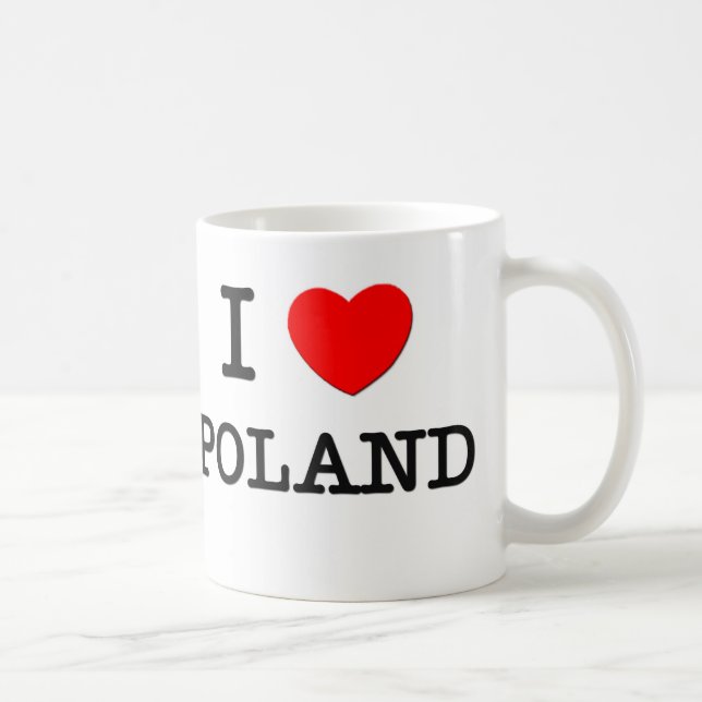 Jag älskar Polen Kaffemugg (Höger)